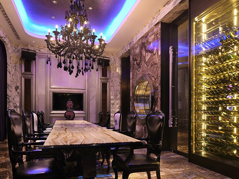 The Art Deco Wanda Reign hotel in Shanghai, designed by DB Kim, has opulent finishes.
