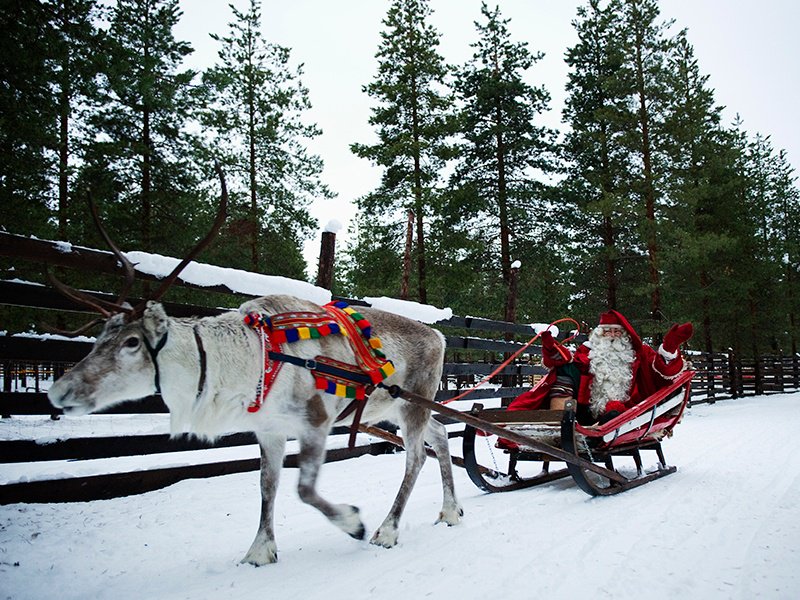 One lucky family got to meet Santa in person, on a trip to Lapland in the Arctic Circle, as arranged by You Need a PA. Photograph: Getty Images