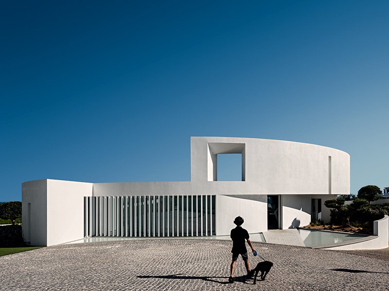 Elliptical House, also in Luz, Portugal, is based on a geometric shape found in the Algarve landscape.
