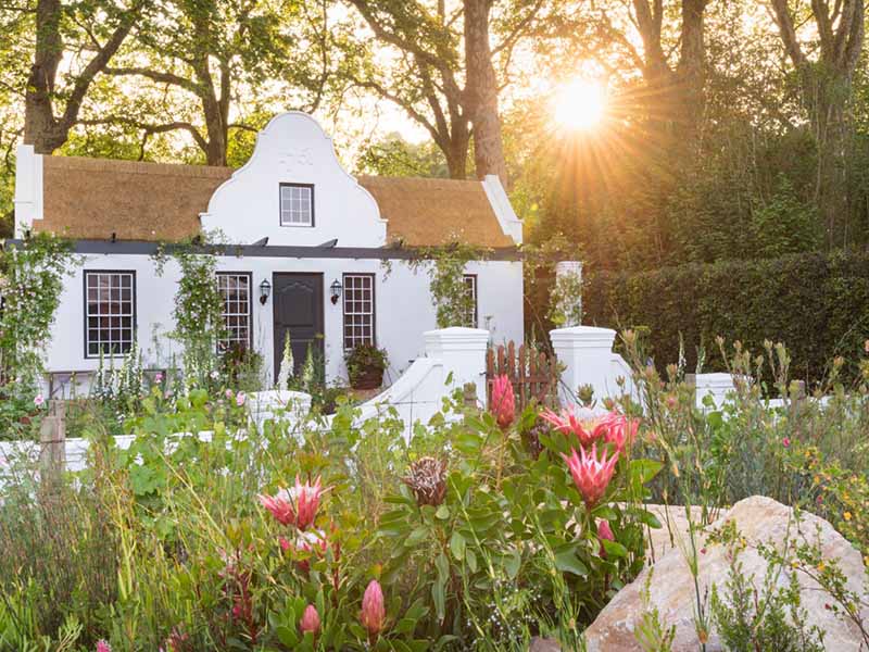 Jonathan Snow’s garden featured a mix of vegetation native to South Africa, demonstrating how wild landscape and cultivated garden can coexist side by side. Photograph: Mimi Connolly