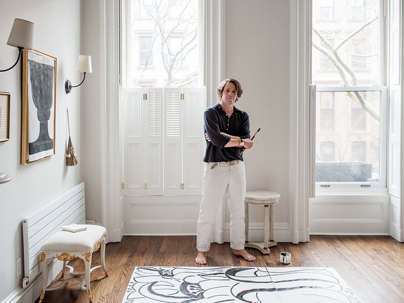 Wayne Pate in his New York home—his next collection is likely to be inspired by Paris, where he is living for a year. Photograph: Brittany Ambridge.
