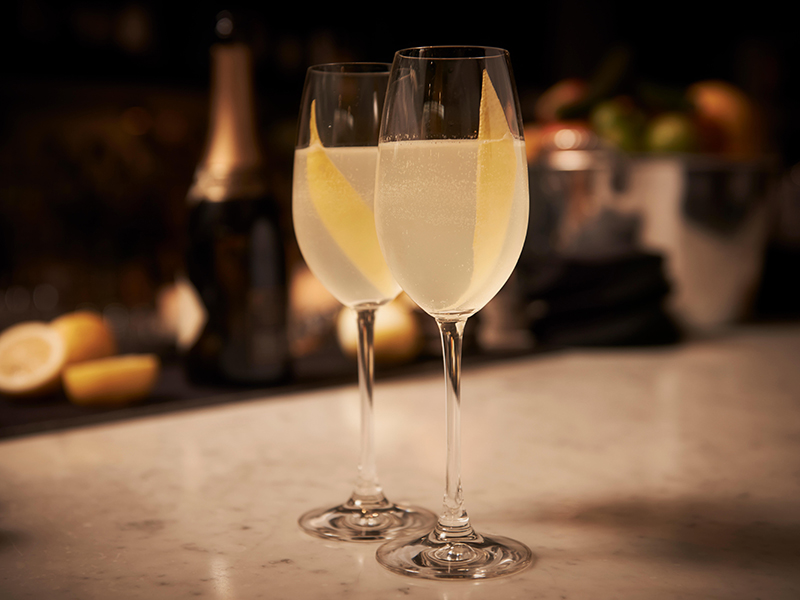 The champagne in French 75 makes for great festive cocktails