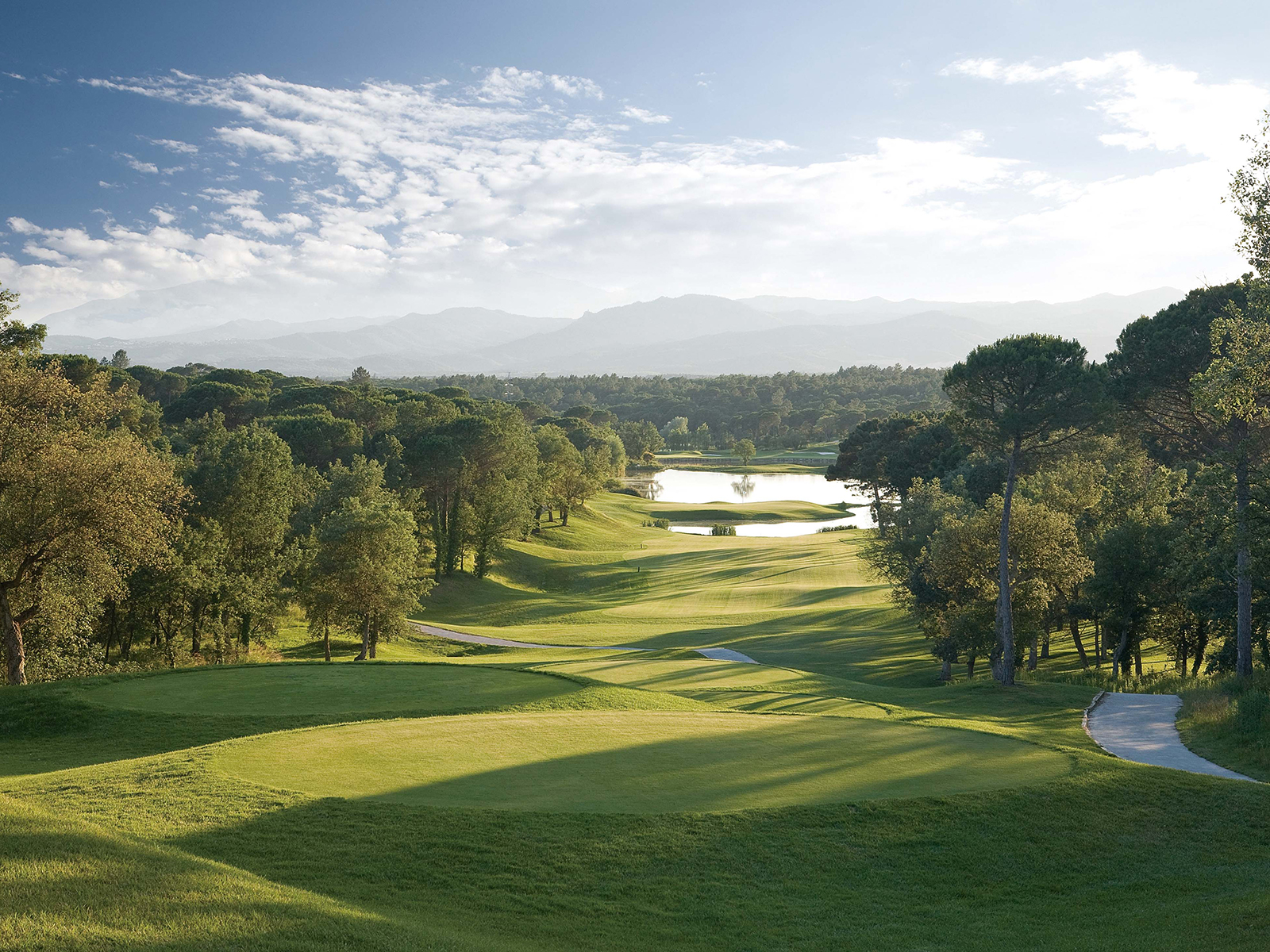 Beautiful shot of a golf course in Spain