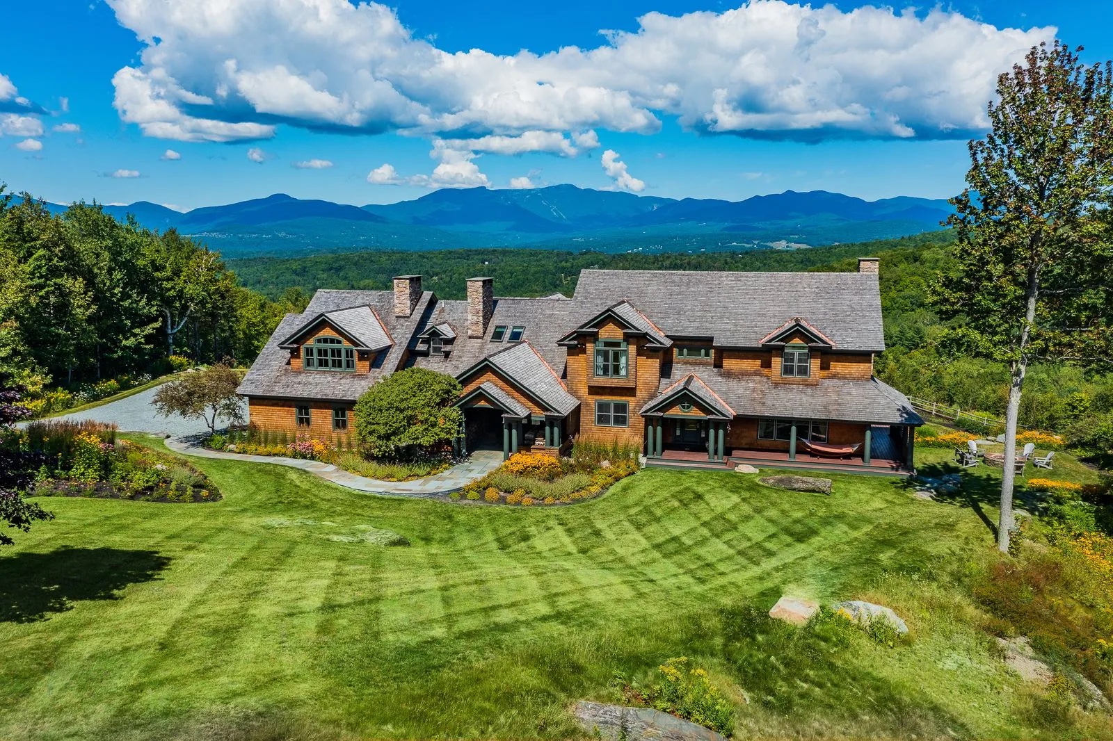 Shingle style home in Stowe, Vermont