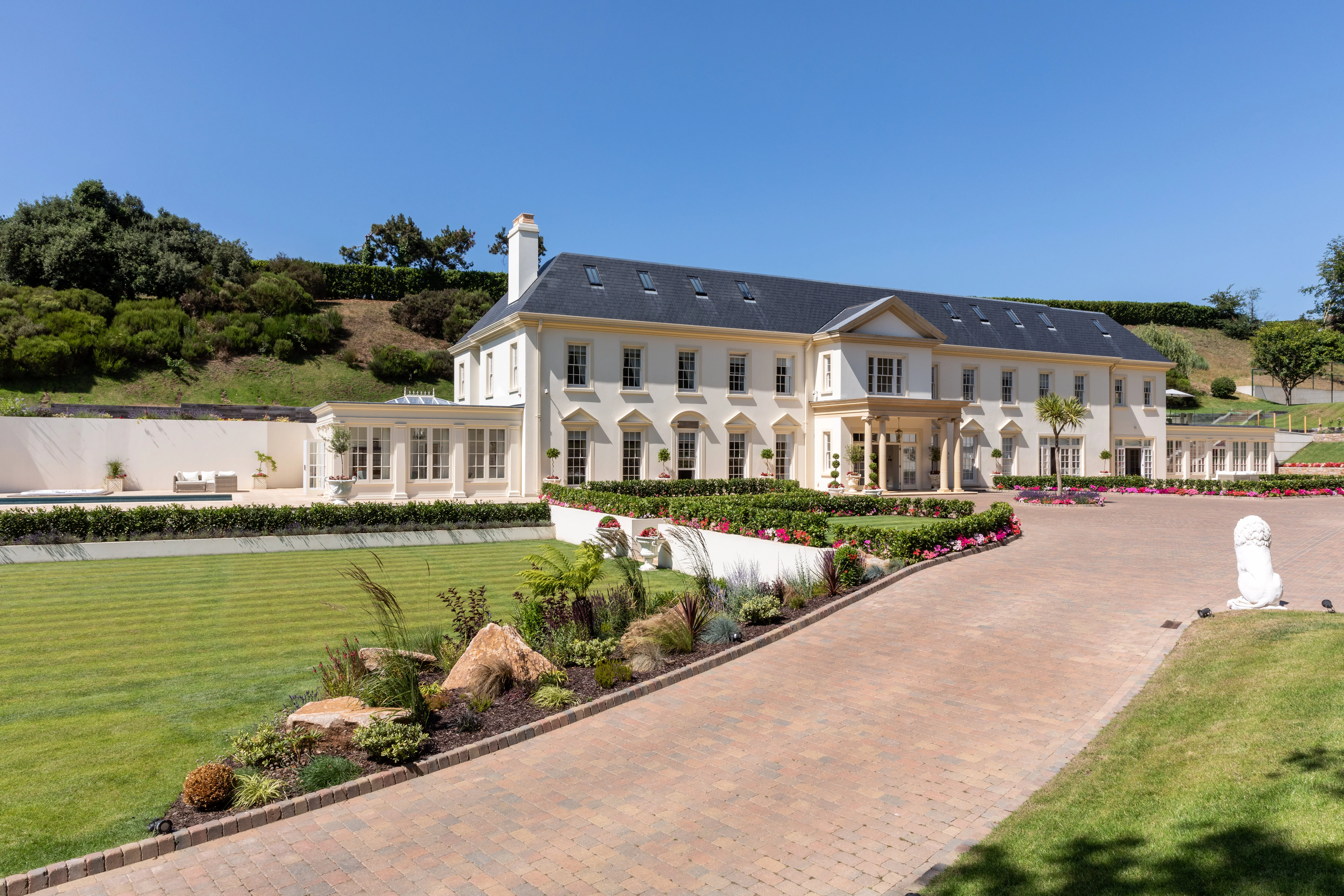 Luxury estate garden in Jersey Channel Islands